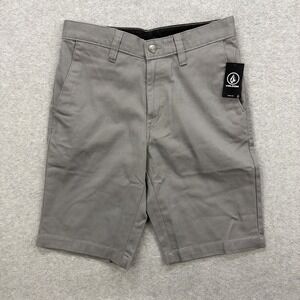 Volcom Shorts Mens 28 Grey Khaki Chino VMonty Stretch 22 Flex Skate Everyday NEW